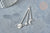 Pendentif astres argenté acier inoxydable 42mm, création bijoux acier inoxydable platine, l'unité G7663-Gingerlily Perles