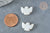 Perle colombe nacre blanche naturelle 16-17mm,nacre blanche,perle oiseau nacre,coquillage blanc,création bijou,le lot de 2 G5848