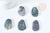 Moss green agate drop pendant 56-62mm, natural stone jewelry pendant, unit, G2556