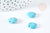 Round beads in natural turquoise howlite, stone beads, natural howlite, jewelry creation, 14 mm, lot of 5-G1431