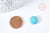 Round beads in natural turquoise howlite, stone beads, natural howlite, jewelry creation, 14 mm, lot of 5-G1431