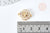 18K gold-plated brass cross connector pendant white zircon crystal 18.5mm, X1 G8577 