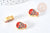 Colorful enamel fish bead, gold zamac 14mm, holiday jewelry gold bead, X1 G8707 