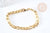 Curb bracelet very large mesh 304 stainless steel gold 14k-21mm, creation nickel-free stainless steel gold bracelet, unit G8712 