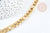 Curb bracelet very large mesh 304 stainless steel gold 14k-21mm, creation nickel-free stainless steel gold bracelet, unit G8712 
