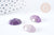 Faceted natural amethyst oval cabochon 18x13mm, cabochon creation stone jewelry, unit G8665 