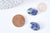 Natural blue jasper oval cabochon 18x13mm, cabochon creation stone jewelry, unit G8672 