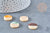 Flat round two-tone acrylic cabochon 19mm, cabochon for plastic jewelry creation, unit G8679 