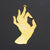 Pendentif acier dore main mystique 48mm,breloque doré, acier inoxydable doré, pendentif sans nickel,création bijoux chance,l'unité G5732-Gingerlily Perles