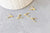 Bélière acier doré,support acier,création bijoux,support Pendentif doré, acier inoxydable,création collier,les 10, 9x3mm G3641-Gingerlily Perles