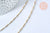 Chaine laiton doré 18k fantaisie résine blanche, création bijoux,chaine fantaisie dore,chaine complète,2mm,40cm, l'unité,g3267