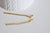 Chaine extension acier doré,fournitures créatives, acier doré,sans nickel,acier chirurgical, création bijoux,55mm,lot de 5- G6325