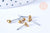 Clous-puces boule boucles oreille laiton brut acier 3mm,boucles d'oreille,création bijoux,oreille percée,sans nickel, lot de 10 G6545-Gingerlily Perles