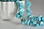 perles/chips turquoise, fournitures créatives, perles turquoise, fabrication bijoux, pierre naturelle,160 perles, fil 90 cm-G1770