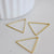 Pendentif triangle laiton brut, connecteurs laiton,pendentif géométrique,triangle, création bijoux, lot de 10, 30mm- G2321