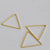 Pendentif triangle laiton brut, connecteurs laiton,pendentif géométrique,triangle, création bijoux, lot de 10, 30mm- G2321