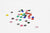 Cabochon strass multicolore carré, cabochon plastique,strass couture,création,customisation,5mm,lot de 5 grammes-G1555-Gingerlily Perles
