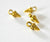 pointes pendentif doré,rock Punk, pendentif doré, Pendentif rock, création boucles,création bijoux,18mm,lot de 10-G1577