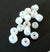 grosses perles rocaille blanc irisé,fournitures bijoux, perle rocaille blanche, blanc irisé, lot 10g, fabrication bijoux,diamètre 4mm - G189