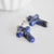 Pendentif croix sodalite bleue, fournitures créatives, pendentif pierre, support platine, création bijoux, pierre naturelle, 15mm-G1978