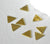 Breloque triangle 3 trous laiton brut, pendentif sans nickel,creation bijoux, pendentif geometrique,9mm,lot de 10,G3111