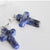 Pendentif croix sodalite bleue, fournitures créatives, pendentif pierre, support platine, création bijoux, pierre naturelle, 15mm-G1978