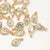 Pendentif ovale or rose cristal zircon, pendentif or rose,pendentif cristal,bijou doré création bijoux,11mm, les 4,G2466