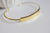 Bracelet jonc réglable 16k, laiton doré 16K, bracelet gourmette, fabrication bijoux, bracelet jonc 64mm, l'unité,G1241-Gingerlily Perles