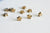 Breloques intercalaires étoiles  laiton brut doré,fournitures pour bijoux,sans nickel, breloques laiton brut,etoile,8mm, lot de 10-G1581