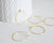 Anneaux créoles dorés, création boucles, créoles laiton doré,boucles créoles,sans nickel, lot 20-50-100, 25mm-G973-Gingerlily Perles