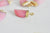 Pendentif corne jade rose corail,pendentif bijoux, pendentif pierre, jade naturelle, pendentif jade,21mm, l'unité, G345