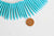 Perle pointe howlite turquoise, fourniture créative,howlite de synthèse,perle turquoise, perle pierre, création bijoux,fil de 45 cm-G45