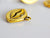Pendentif médaille bouche, pendentif doré, lèvres,bouche dorée, médaillon lèvres,sans nickel,laiton doré,1.8cm, lot de 5-G630