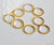 connecteurs rond laiton doré, fournitures créatives, connecteurs laiton, pendentif géométriques, création bijoux, lot de 50,10mm-G683