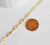 Chaine complète acier dorée 14k losange,chaine collier,sans nickel,chaine fantaisie, acier doré, chaine complète,4mm,45cm, l'unité,G6776