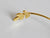 Bracelet jonc réglable 16k feuille, fournitures créatives, laiton doré 16K, bracelet jonc, fabrication bijoux, bracelet doré, 63mm-G2199-Gingerlily Perles