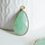 Pendentif goutte jade vert doré, pendentif jade, pendentif pierre,jade naturel, jade vert,jade vert naturel,33mm, l'unité,G581