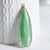 Pendentif goutte jade vert doré, fournitures créatives,pendentif jade, pendentif pierre,jade naturel, jade vert,58mm, l'unité,G2529