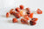 cornaline rouge orange naturelle brute roulée,pierre naturelle, litotherapie,Chips cornaline,création bijoux,20 grammes G246