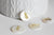 Pendentif rond nacre ananas,fourniture créative, pendentif ananas,coquillage blanc,coquillage naturel,création bijoux,16mm,1 trou-G669