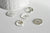 médaille romaine argenté, fourniture créative, pendentif argent, création bijoux, médaille argent, apprêts argent, 1.9cm, lot de 5-G1675