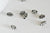 rondelle ovale texture argent vieilli,perle argentée,création bijoux, sans nickel,perle intercallaire,lot de 10, 7mm-G2129