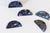 Connecteur demi-cercle bleu nuit, perle acétate, création bijoux, perles plastique,connecteur plastique,lot de 2-10, 2.3cm -G458