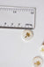 Pendentif rond nacre palmier, pendentif palmier,coquillage blanc,coquillage naturel,création bijoux,16mm,1 trou, lot de 10,G833