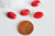 Cabochon ovale jade rouge cerise, cabochon ovale, pierre dôme,cabochon pierre,jade naturel, pierre naturelle,14x10mm G267-Gingerlily Perles