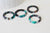 Pendentif cercle turquoise acetat, perle acétate,création bijoux,perles plastique,connecteur plastique,lot de 5-10,21.5mm-G1271