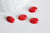 Cabochon ovale jade rouge cerise, cabochon ovale, pierre dôme,cabochon pierre,jade naturel, pierre naturelle,14x10mm G267-Gingerlily Perles