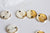 Connecteur médaille rondes initiales,connecteur dore, médaillon lettre,création bijoux,médaille lettre,1cm, lot de 10-G520