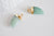 Pendentif corne jade vert,jade vert, fournitures créatives,pendentif bijoux, pendentif pierre, jade naturelle,21mm, l'unité, G1281