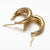 créoles minimalistes acier doré, bijoux doré, fournitures créatives,création bijoux, boucles,sans nickel,la paire,boucles acier, 23mm-G2012-Gingerlily Perles